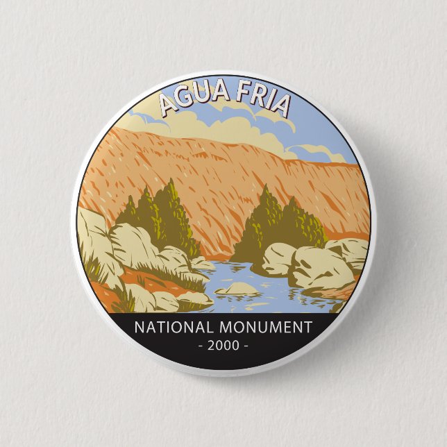 Agua Fria National Monument Badger Springs Canyon  Button (Front)