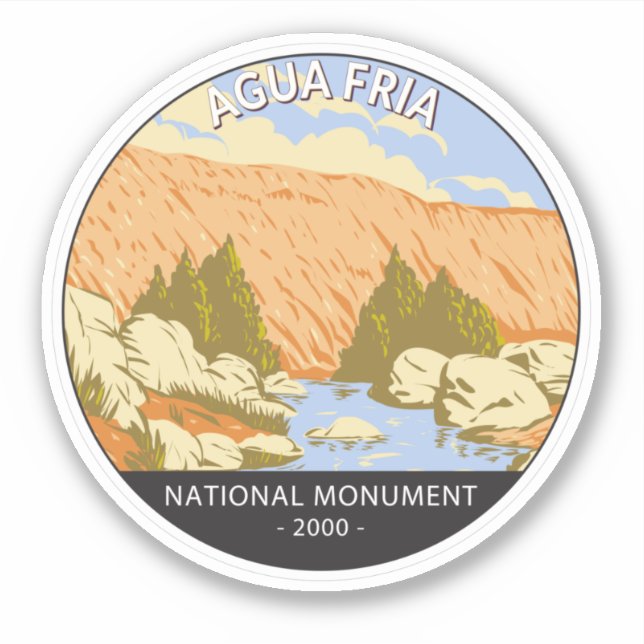 Agua Fria National Monument Badger Springs Canyon Sticker (Front)