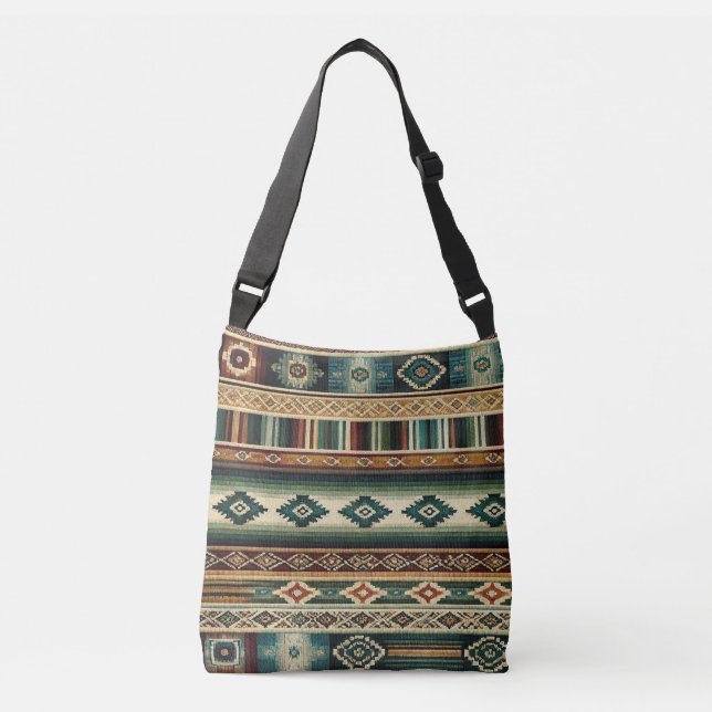 "AGUACATE" - ADJUSTABLE TOT - Mexican-Style Weave Crossbody Bag (Front)
