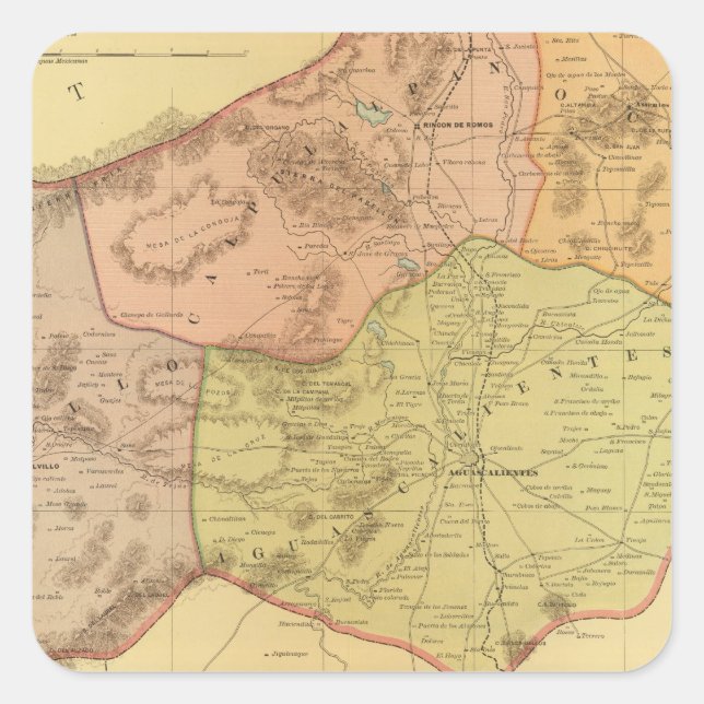 Aguascalientes Square Sticker (Front)