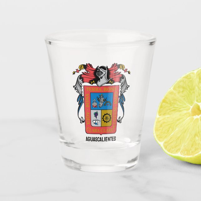 Aguascalientes (state) coat of arms - MEXICO Shot Glass (Front)