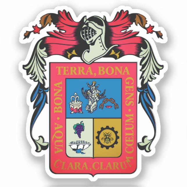 Aguascalientes (state) coat of arms - MEXICO Sticker (Front)