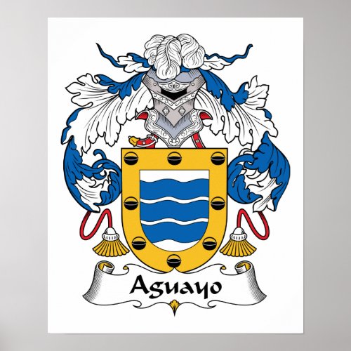 Aguayo Family Crest Poster