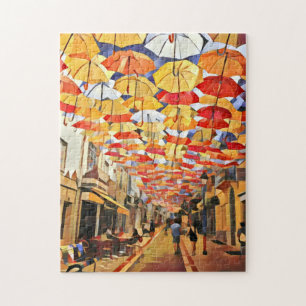 Agueda Umbrella Sky  Portugal Jigsaw Puzzle