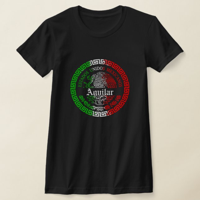 Aguilar Last Name México emblem shirt (Laydown)
