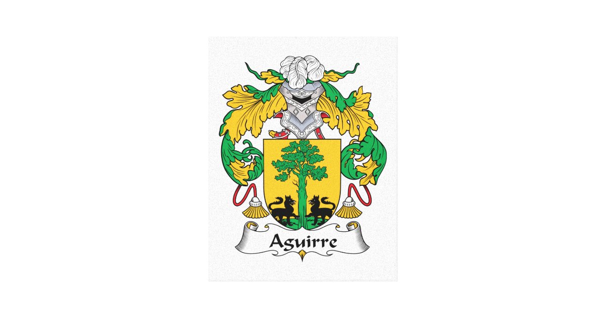 Aguirre Family Crest Canvas Print Zazzle