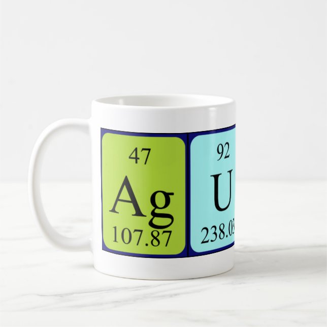 Agust periodic table name mug (Left)