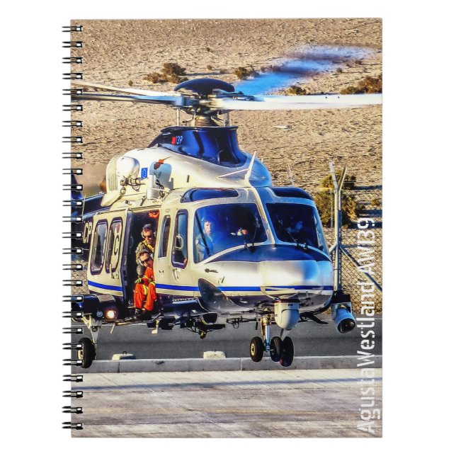 AgustaWestland AW139 Police Helicopter Notebook (Front)