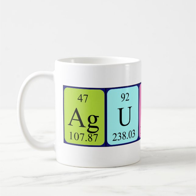 Agustin periodic table name mug (Left)