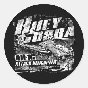 AH-1G HueyCobra Classic Round Sticker Sticker