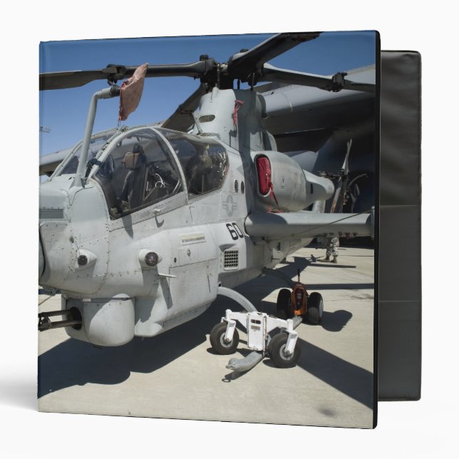 AH-1Z Super Cobra attack helicopter 3 Ring Binder (Front/Inside)