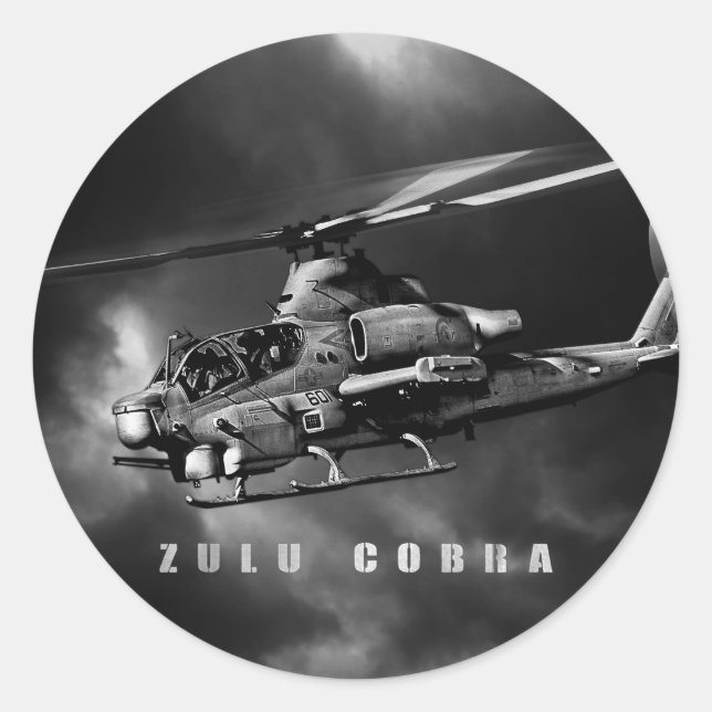 AH-1Z Viper Classic Round Sticker (Front)