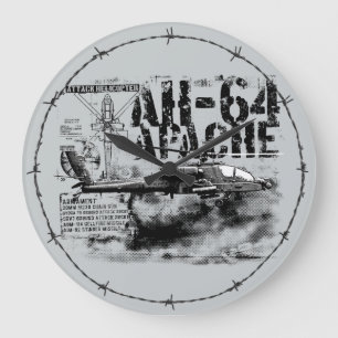 AH-64 Apache Acrylic Wall Clock