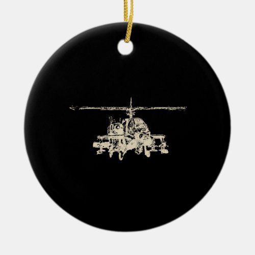 AH_64 Apache Ceramic Ornament