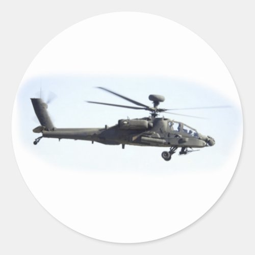 AH_64 Apache Classic Round Sticker