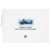 AH-64 Apache Helicopter Cards (Back Horizontal)