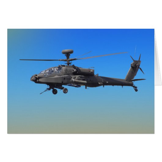 AH-64 Apache Helicopter Cards (Front Horizontal)