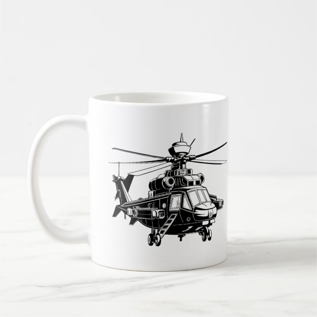 Ah 64 Apache Helicopter Coffee Mug (Left)