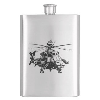 Ah 64 Apache Helicopter Flask
