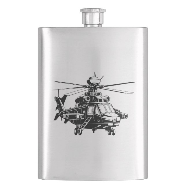 Ah 64 Apache Helicopter Flask (Front)