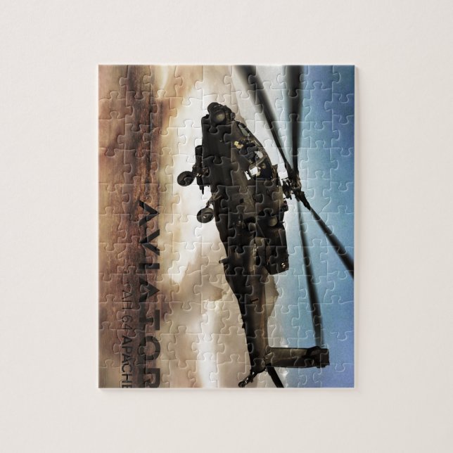 AH-64 Apache Helicopter Jigsaw Puzzle (Vertical)