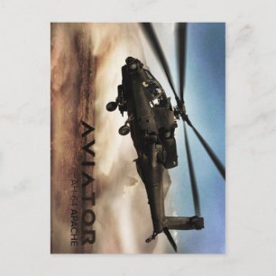 AH-64 Apache Helicopter Postcard