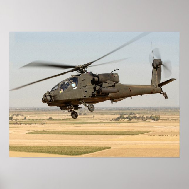 AH-64 Apache Helicopter Poster (Front)
