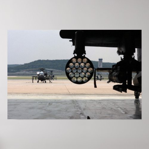 AH_64 Apache Helicopter Poster