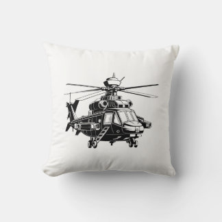 Ah 64 Apache Helicopter Throw Pillow