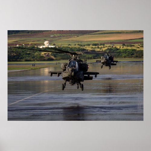 AH_64 Apache Helicopters Poster