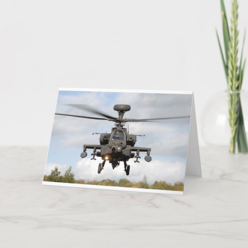 ah 64 apache longbow helocopter military card