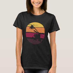 AH 64 Apache Silhouetted by the Sunset T-Shirt