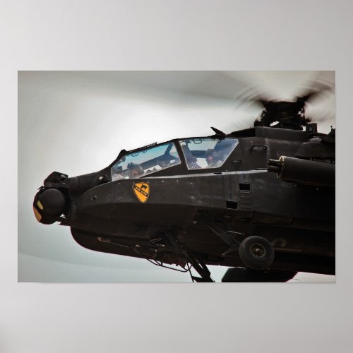 AH_64D Apache Helicopter Poster