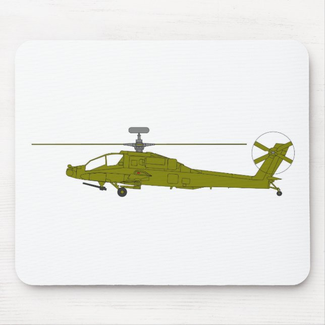 AH-64D attack helicopter Mouse Pad (Front)