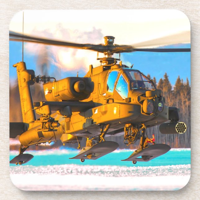 AH-64E APACHE GUARDIAN BEVERAGE COASTER (Front)