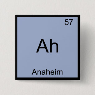 Ah - Anaheim City Chemistry Element Symbol Tee Button