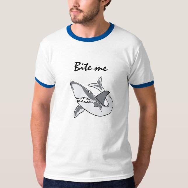 AH- Funny Bite Me Shark Shirt (Front)