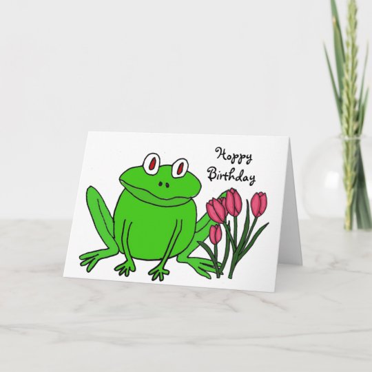 AH- Funny Frog Birthday Card | Zazzle.com