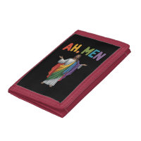 Ah Men Funny LGBT Gay Pride Jesus Rainbow Flag