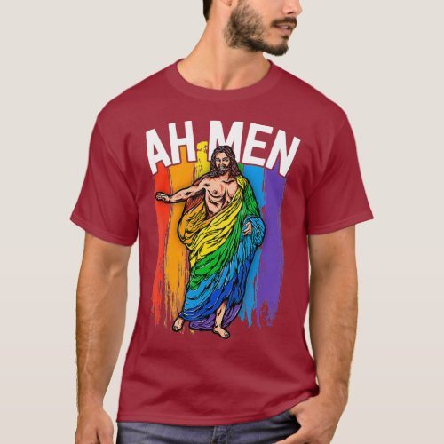 Ah Men Gay Jesus Shirt Funny LGBTQ Shirts Gifts