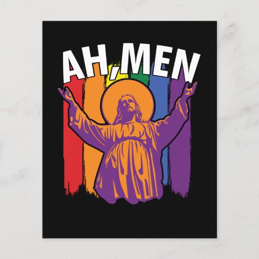 Ah Men LGBT Gay Pride Jesus Peace (Front)