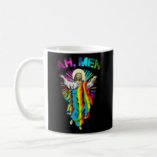 Ah Men Rainbow Gay Jesus Christian LGBT Pride Coffee Mug