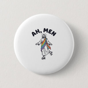 Ah Men Roller Skating Faith Vector Design_1 Button