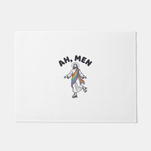 Ah Men Roller Skating Faith Vector Design_1 Doormat