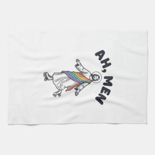 Ah Men Roller Skating Faith Vector Design_1 Kitchen Towel