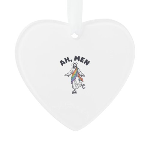 Ah Men Roller Skating Faith Vector Design_1 Ornament