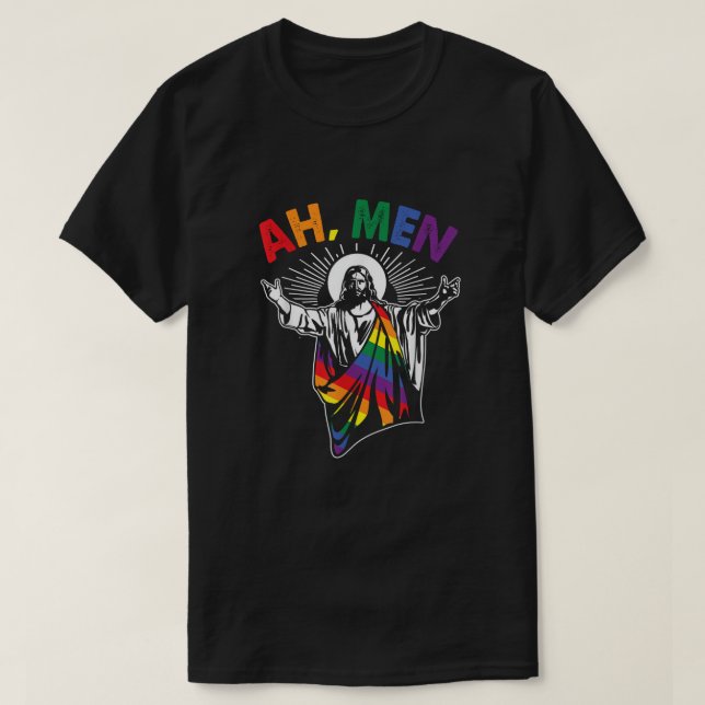 Ah. Men - The Divine Rainbow Wordplay T-Shirt (Design Front)