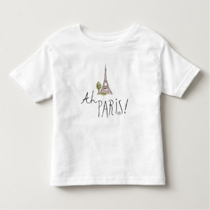 Ah Paris! Quote   With Effiel Tower Toddler T-shirt