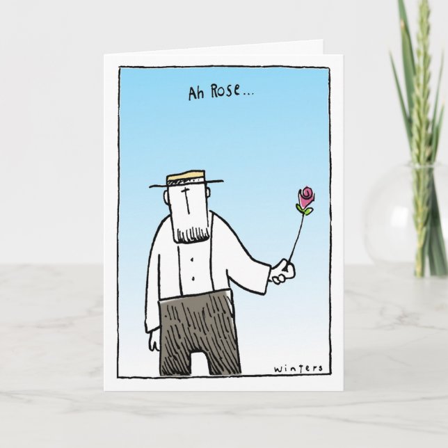 AH Rose Plainfolk Greetings Holiday Card (Front)