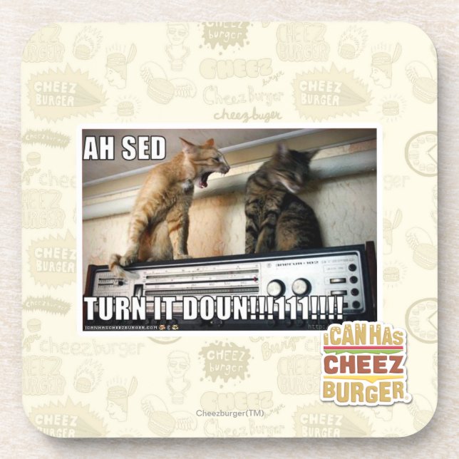 Ah Sed Turn it Down!! Beverage Coaster (Front)